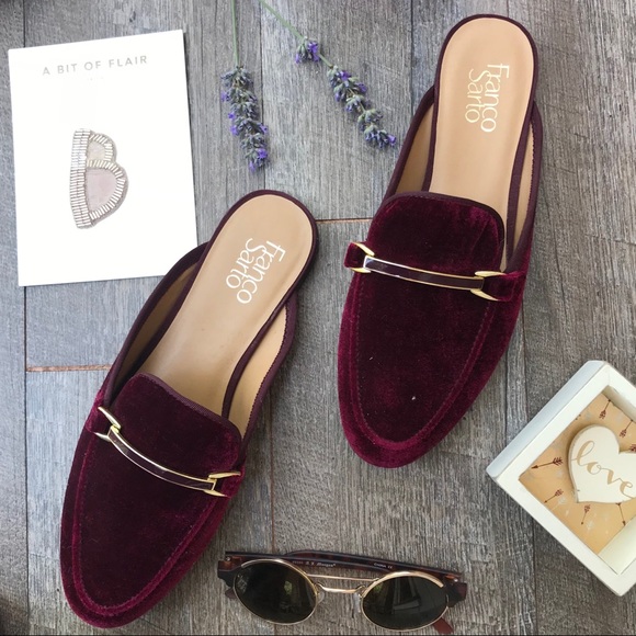 franco sarto burgundy loafers
